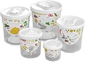 Conjunto mantimento decorado 5pçs ref.5708 - plasutil Conjunto mantimento decorado 5pçs ref.5708 - plasutil