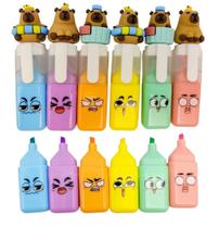 Conjunto Marca Texto 6 Cores Capivara Conjunto Marca Texto 6 Cores Capivara