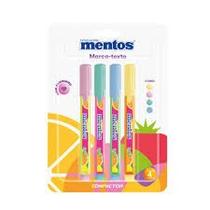 Conjunto marca texto compactor destaq mentos com 4 unidades
