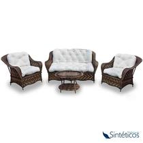 Conjunto Marco - 1 Sofá 2 L + 2 Poltronas + 1 Mesa Centro