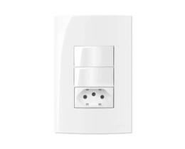 Conjunto Margirius 4x2 1 Tomada 10A + 2 Interruptores Simples Sleek