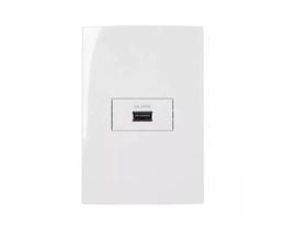 Conjunto Margirius 4x2 1 Tomada Usb 2A Bivolt Sleek