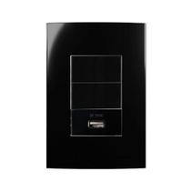 Conjunto Margirius 4x2 2 Interruptor Paralelo + Usb 2A Sleek