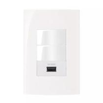 Conjunto Margirius 4x2 2 Interruptor Simples + Usb 2A Sleek