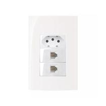 Conjunto Margirius 4x2 2 RJ11 + Tomada 20A Sleek