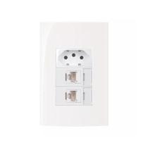 Conjunto Margirius 4x2 2 RJ45 + Tomada 20A Sleek Conjunto Margirius 4x2 2 RJ45 + Tomada 20A Sleek