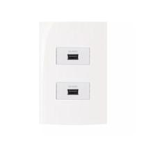 Conjunto Margirius 4x2 2 Tomadas USB Bivolt Sleek Conjunto Margirius 4x2 2 Tomadas USB Bivolt Sleek