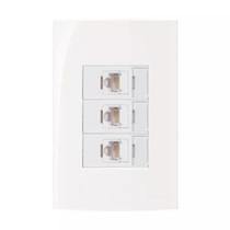 Conjunto Margirius 4x2 3 Tomadas Rede RJ45 CAT5e Sleek