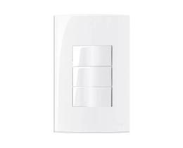 Conjunto Margirius 4x2 Interruptor Triplo Simples 10A Sleek