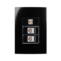 Conjunto Margirius 4x2 RJ11 + 2 RJ45 Sleek