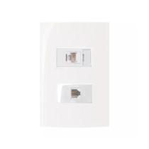 Conjunto Margirius 4x2 RJ11 e RJ45 Sleek Conjunto Margirius 4x2 RJ11 e RJ45 Sleek