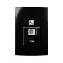 Conjunto Margirius 4x2 RJ11 + RJ45 + Usb 2A Sleek Conjunto Margirius 4x2 RJ11 + RJ45 + Usb 2A Sleek