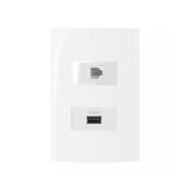 Conjunto Margirius 4x2 RJ11 + Usb 2A Sleek