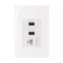 Conjunto Margirius 4x2 RJ45 + 2 Usb 2A Sleek