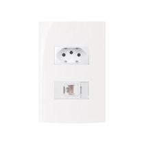 Conjunto Margirius 4x2 RJ45 + Tomada 10A Sleek Conjunto Margirius 4x2 RJ45 + Tomada 10A Sleek