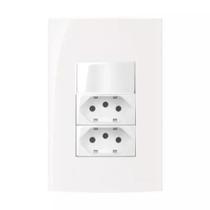 Conjunto Margirius 4x2 Tomada 10A + 20A + 1 Interruptor Paralelo Sleek Conjunto Margirius 4x2 Tomada 10A + 20A + 1 Interruptor Paralelo Sleek