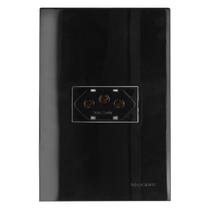 Conjunto Margirius Sleek com Placa 4x2 e 1 Tomada 20A PA016734 - Ebony/Preto - Código 675601