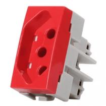 Conjunto Margirius Sleek Módulo Tomada 20A Vermelho 675539 Conjunto Margirius Sleek Módulo Tomada 20A Vermelho 675539