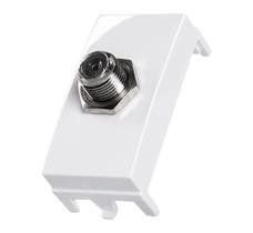 Conjunto Margirius Sleek Módulo Tomada Antena Coaxial 75 Ohms Branco 673307