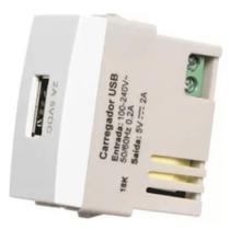 Conjunto Margirius Sleek Módulo Tomada USB 2A Bivolt Branco PA017261 673331 Conjunto Margirius Sleek Módulo Tomada USB 2A Bivolt Branco PA017261 673331