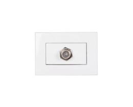 Conjunto Margirius Tomada TV Coaxial 75 OHMS P/ Móvel 65x45mm Sleek