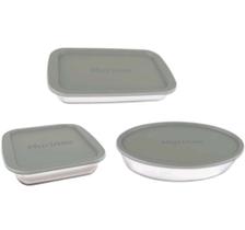 Conjunto Marinex 3 Peças com Tampa Cinza Conjunto Marinex 3 Peças com Tampa Cinza