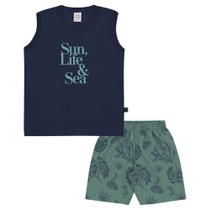 Conjunto Marinho Infantil Pulla Bulla Menino - 53470-58 Conjunto Marinho Infantil Pulla Bulla Menino - 53470-58