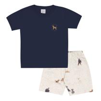 Conjunto Marinho Primeiros Passos Menino - 53377-58 Conjunto Marinho Primeiros Passos Menino - 53377-58