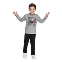 Conjunto marisol play cinza menino
