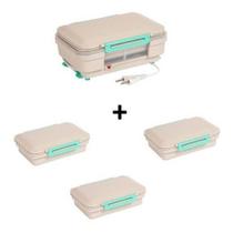 Conjunto Marmita Elétrica Bivolt + 3 Refil Extra Marmi Quent Conjunto Marmita Elétrica Bivolt + 3 Refil Extra Marmi Quent