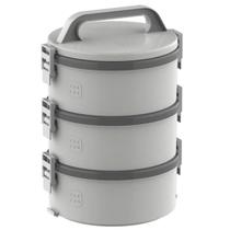 Conjunto Marmita Térmica 3 Unidades Cinza Tekcor Soprano Conjunto Marmita Térmica 3 Unidades Cinza Tekcor Soprano