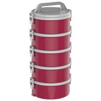 Conjunto Marmita Térmica 5 Un 1,5L Vermelho Tekcor Soprano Conjunto Marmita Térmica 5 Un 1,5L Vermelho Tekcor Soprano