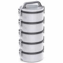 Conjunto Marmita Térmica 5 Unidade 1,5L Cinza Tekcor Soprano Conjunto Marmita Térmica 5 Unidade 1,5L Cinza Tekcor Soprano