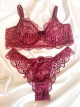 Conjunto Marsala Sem Bojo Com Aro