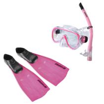 Conjunto Máscara Snorkel Nadadeira Infantil