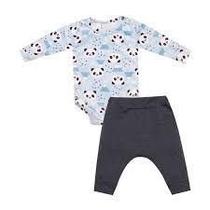 Conjunto masculino bebê body e calça - inverno - infantil