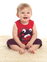 Conjunto Masculino Bebê Regata C/bermuda Com Estampas Ao G