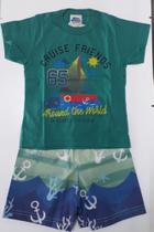Conjunto masculino blusa e shorts
