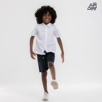 Conjunto masculino camisa e short sarja tamanho 6