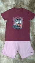 Conjunto masculino camiseta 100% algodão e moletinho .