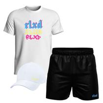 Conjunto Masculino Camiseta Algodão Short Tactel E Boné RLXD 2