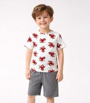 Conjunto Masculino Camiseta E Bermuda Select Bege