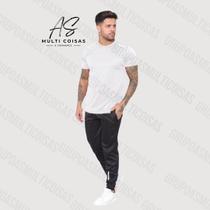 Conjunto masculino com camiseta e calça moderno academia treino