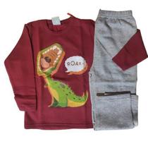 Conjunto masculino de moletom flanelado - roupa infantil