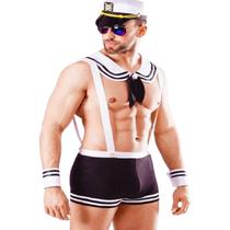 Conjunto masculino de traje de marinheiro FEHEOO Navy Captain Conjunto masculino de traje de marinheiro FEHEOO Navy Captain