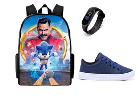 Conjunto masculino Escolar Lançamento Mochila Mais Relogio E Tenis Conjunto masculino Escolar Lançamento Mochila Mais Relogio E Tenis