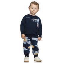 Conjunto Masculino Flanelado Infantil Elian Tamanho 4 e 6 Anos