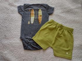 Conjunto Masculino Infantil Boca Grande Body Short Mescla Escuro Verde Tamanho GB Conjunto Masculino Infantil Boca Grande Body Short Mescla Escuro Verde Tamanho GB