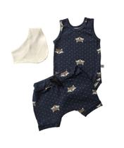 Conjunto masculino infantil body short e bandana