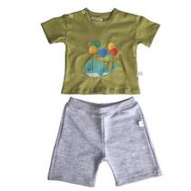 Conjunto Masculino Infantil Camiseta e Bermuda - Baby Blue